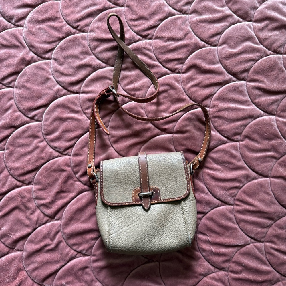 Vintage Dooney & Bourke Brown Leather Crossbody Bag